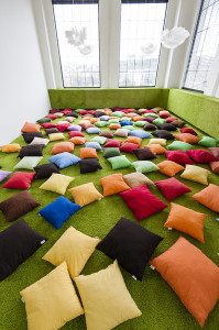 Does your office have a pillow room? Ours does. 